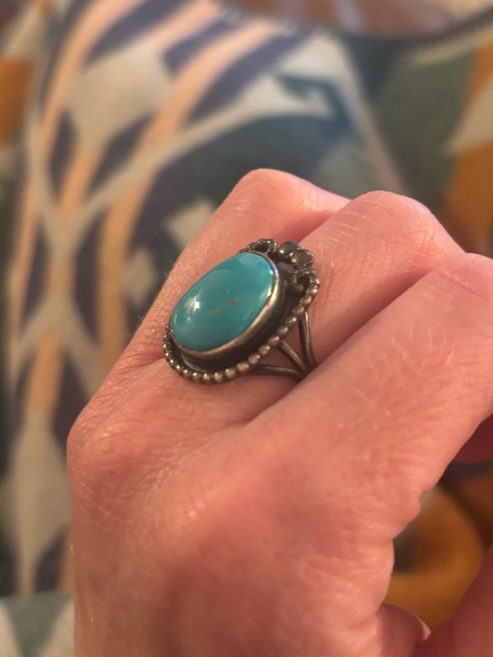 Vintage Navajo turquoise ring